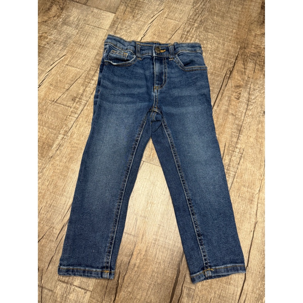 Okie Dokie Toddler Boys Blue Denim Stretch Jeans Size 3T Repreve Recycled Blend